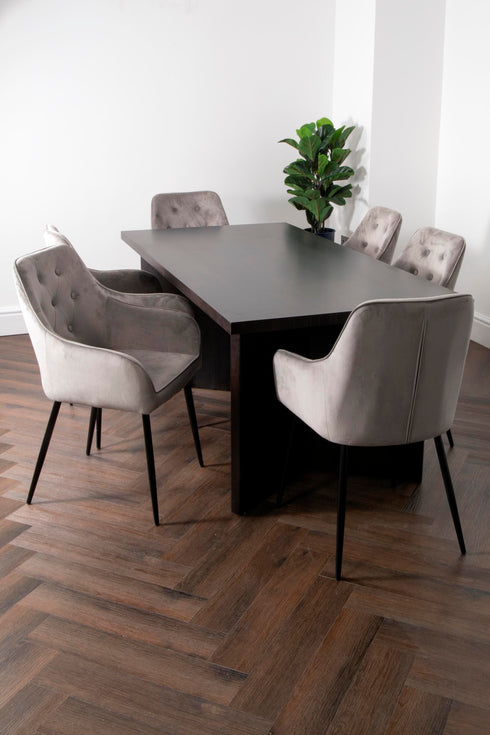 Native Home Lifestyle Espresso Walnut Ascot Dining Table With 4 Chairs